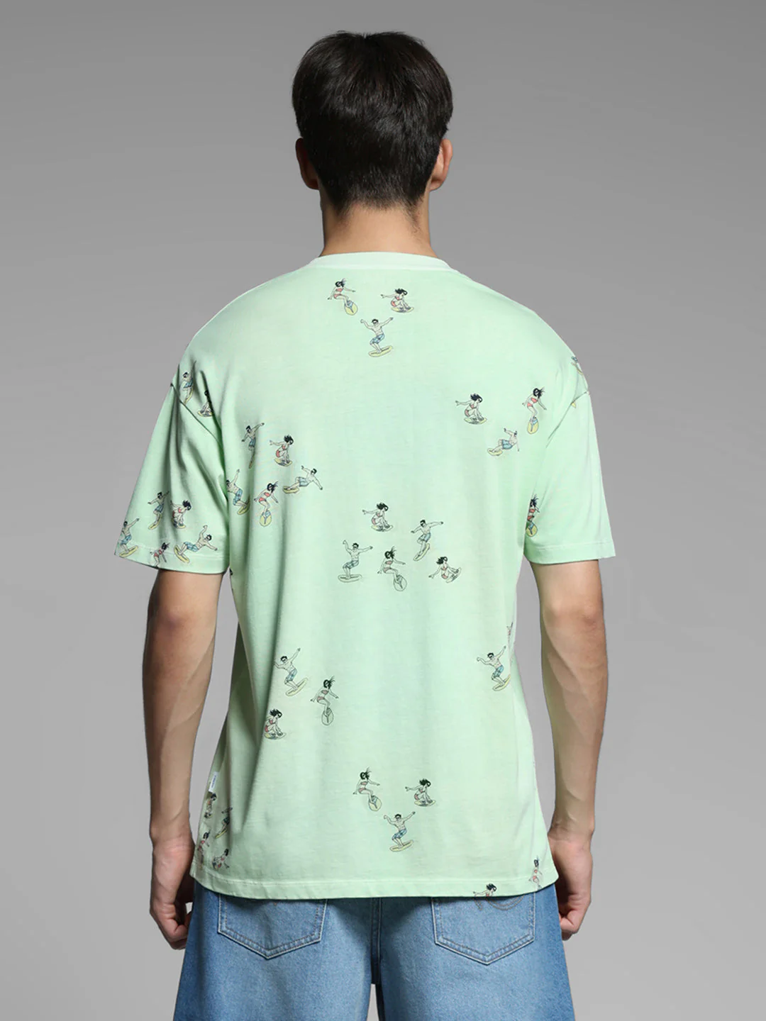 Green Printed Oversized T-shirt - Image 9