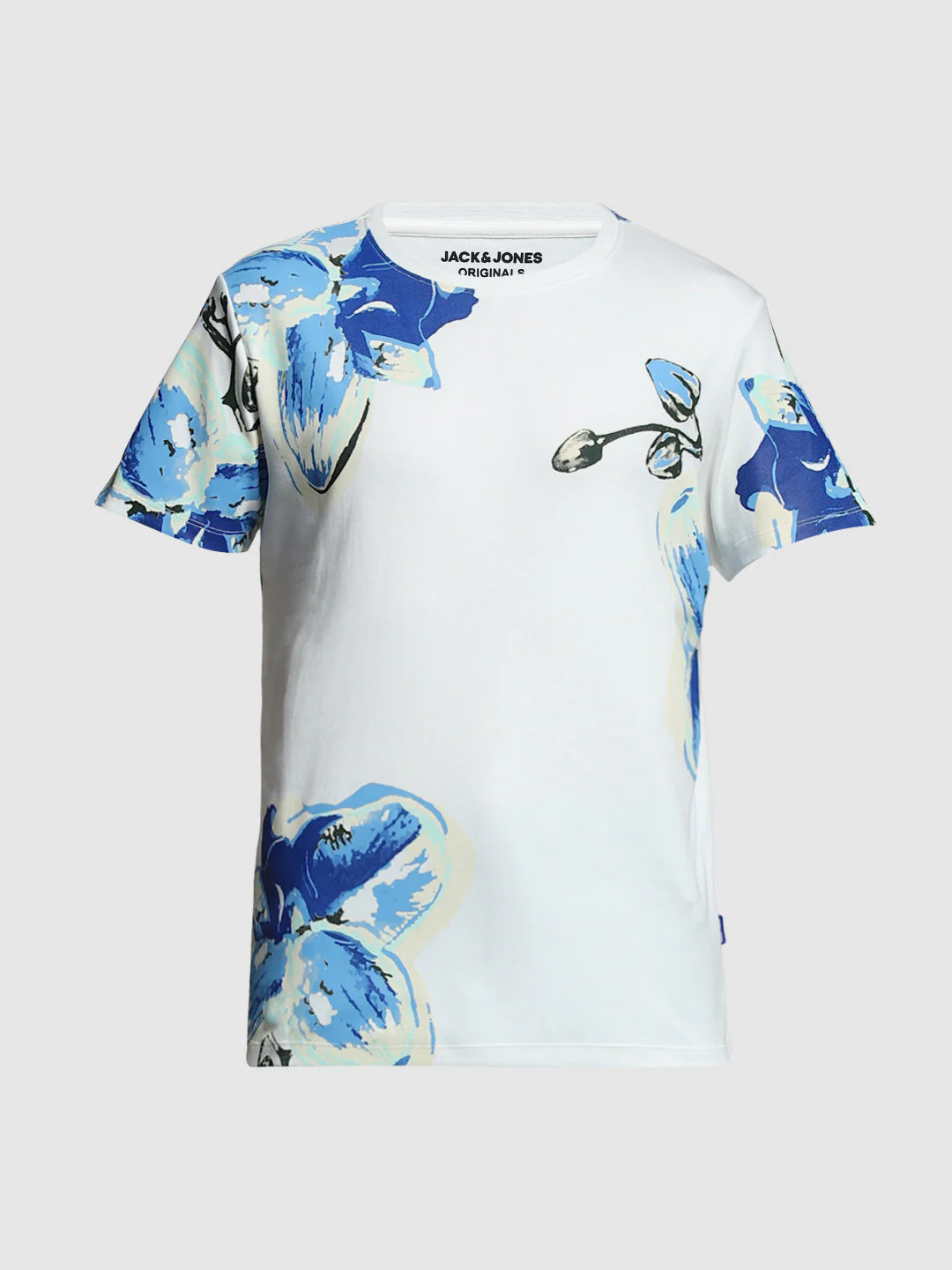 White Floral Cotton T-shirt - Image 7