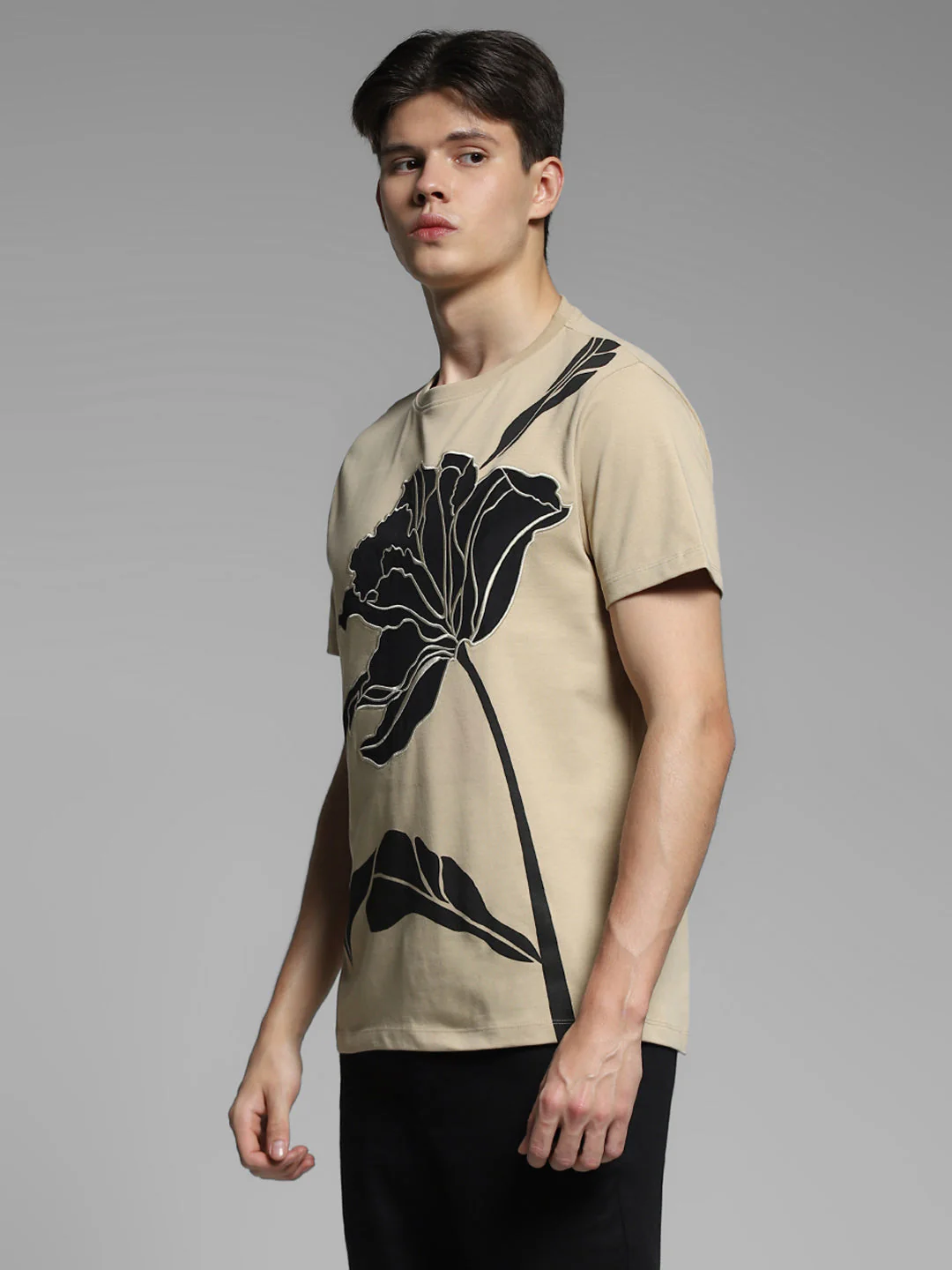 Printed Crew Neck T-shirt - Image 3