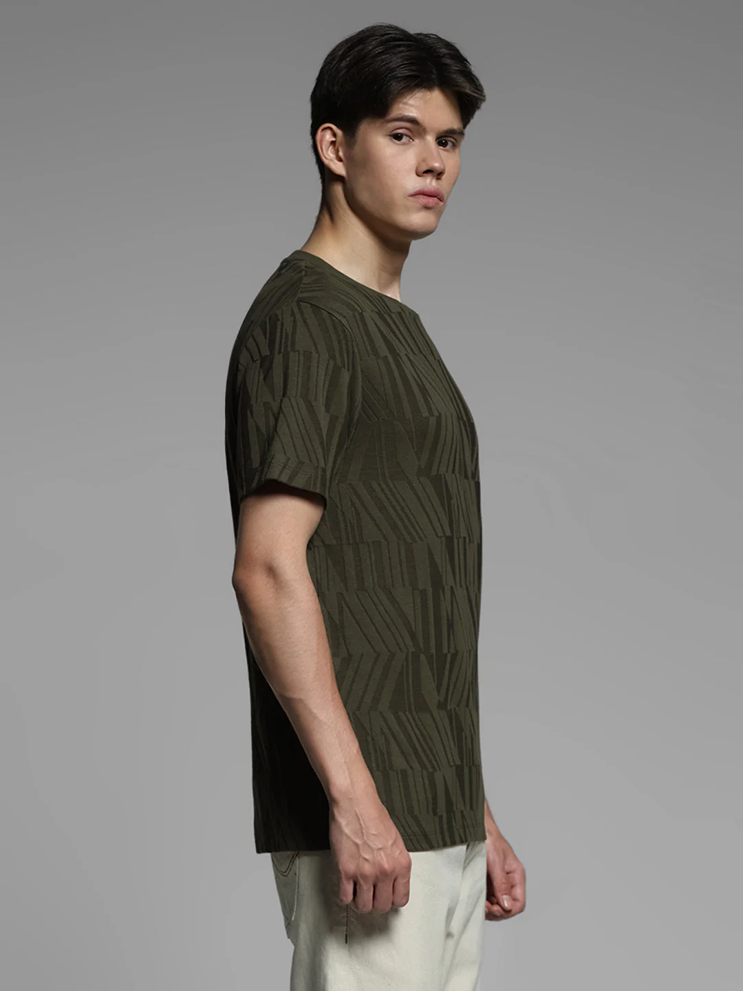 Jacquard Crew Neck T-shirt - Image 3