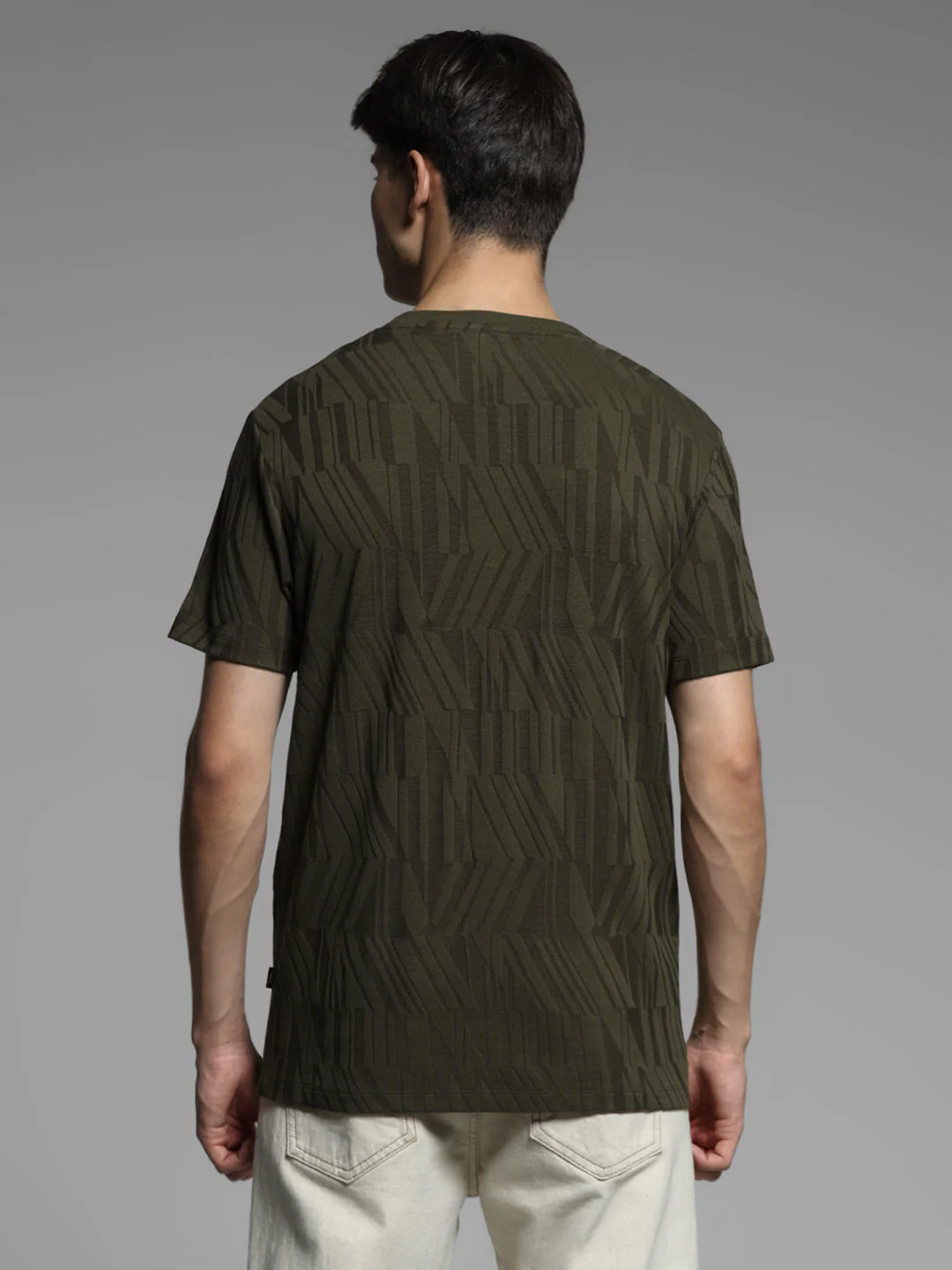 Jacquard Crew Neck T-shirt - Image 4