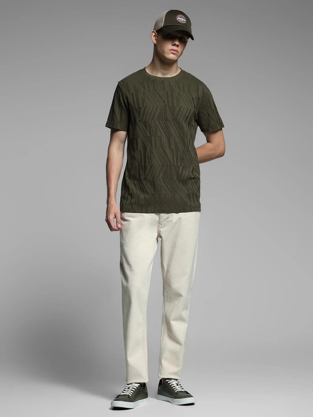 Jacquard Crew Neck T-shirt - Image 6