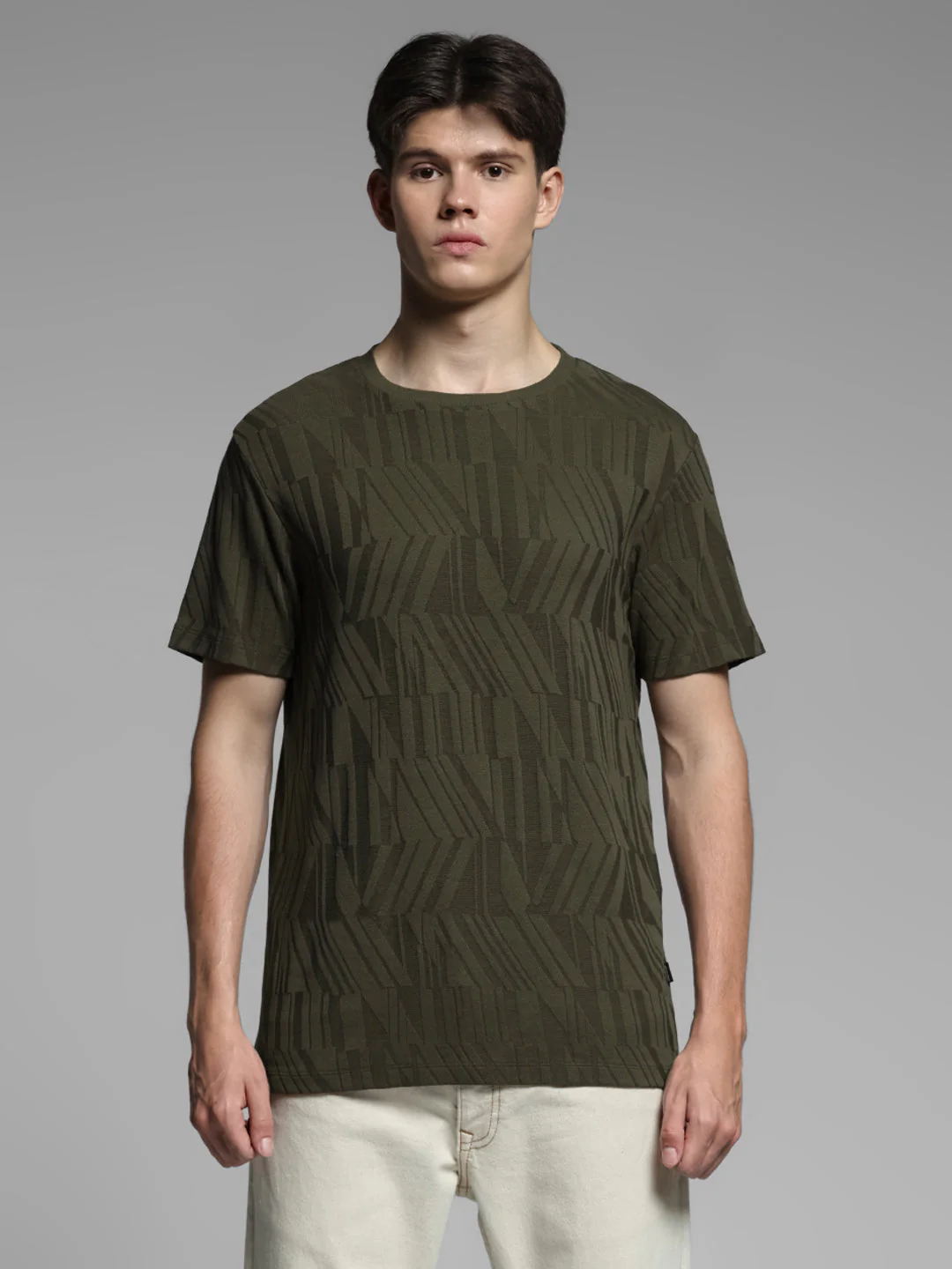 Jacquard Crew Neck T-shirt - Image 8