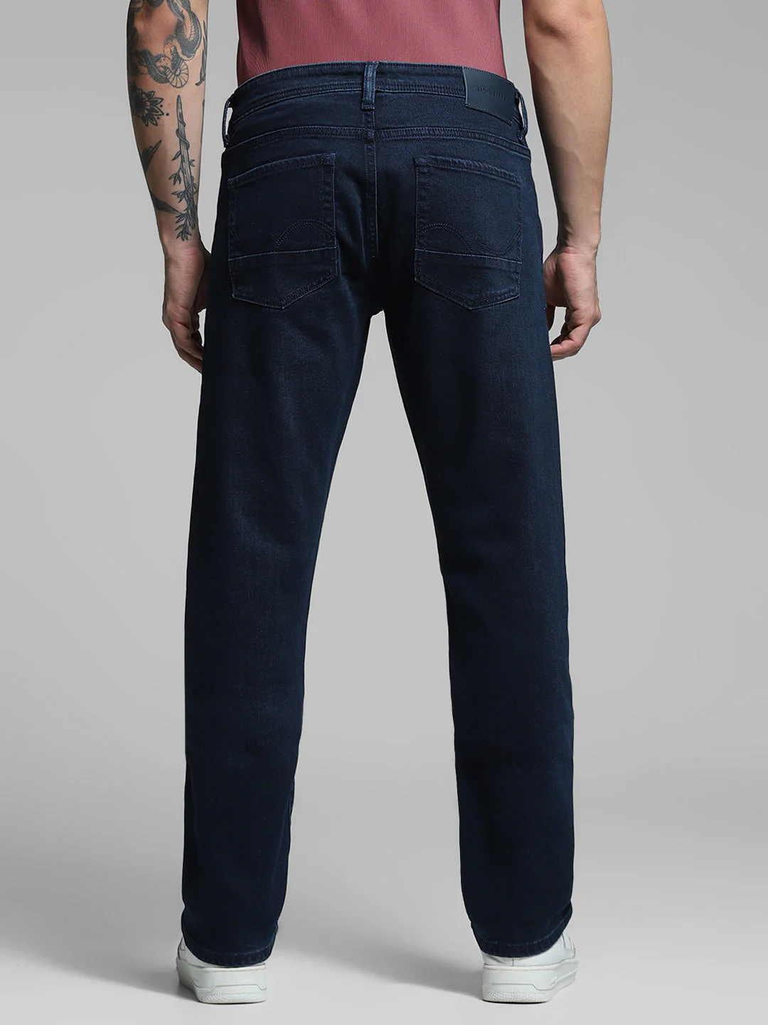 Dark Blue Low Rise Clark Regular Fit Jeans - Image 9