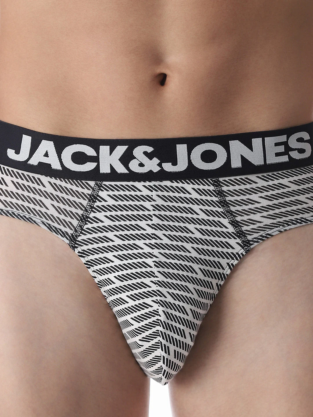 White & Black Printed Briefs - Image 4