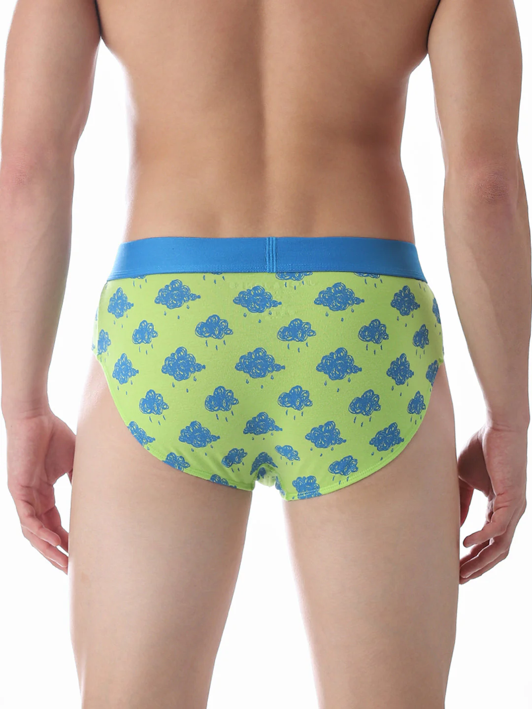 Green Cloud Printed Briefs - Image 3