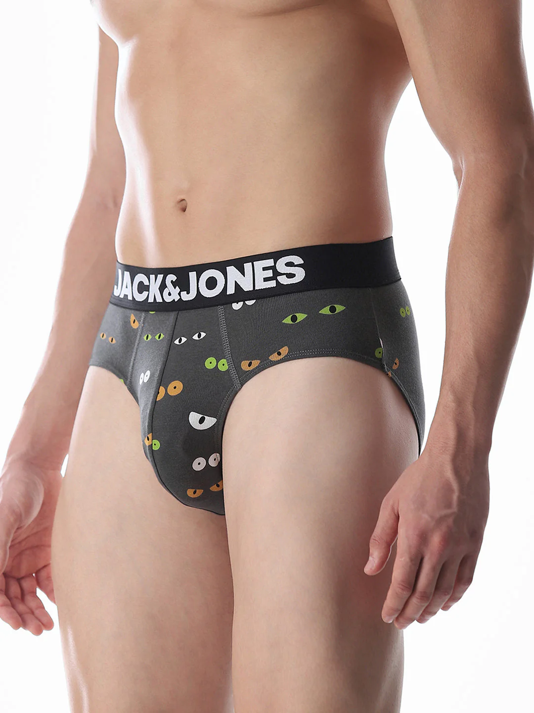 Dark Grey Printed Briefs - Image 2