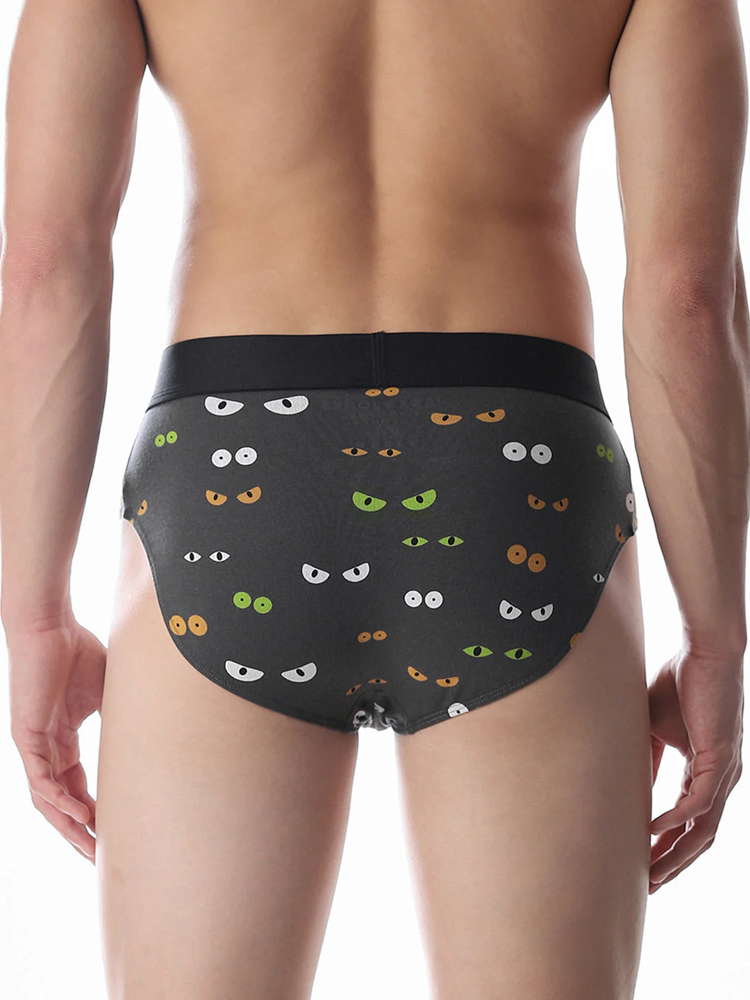 Dark Grey Printed Briefs - Image 3
