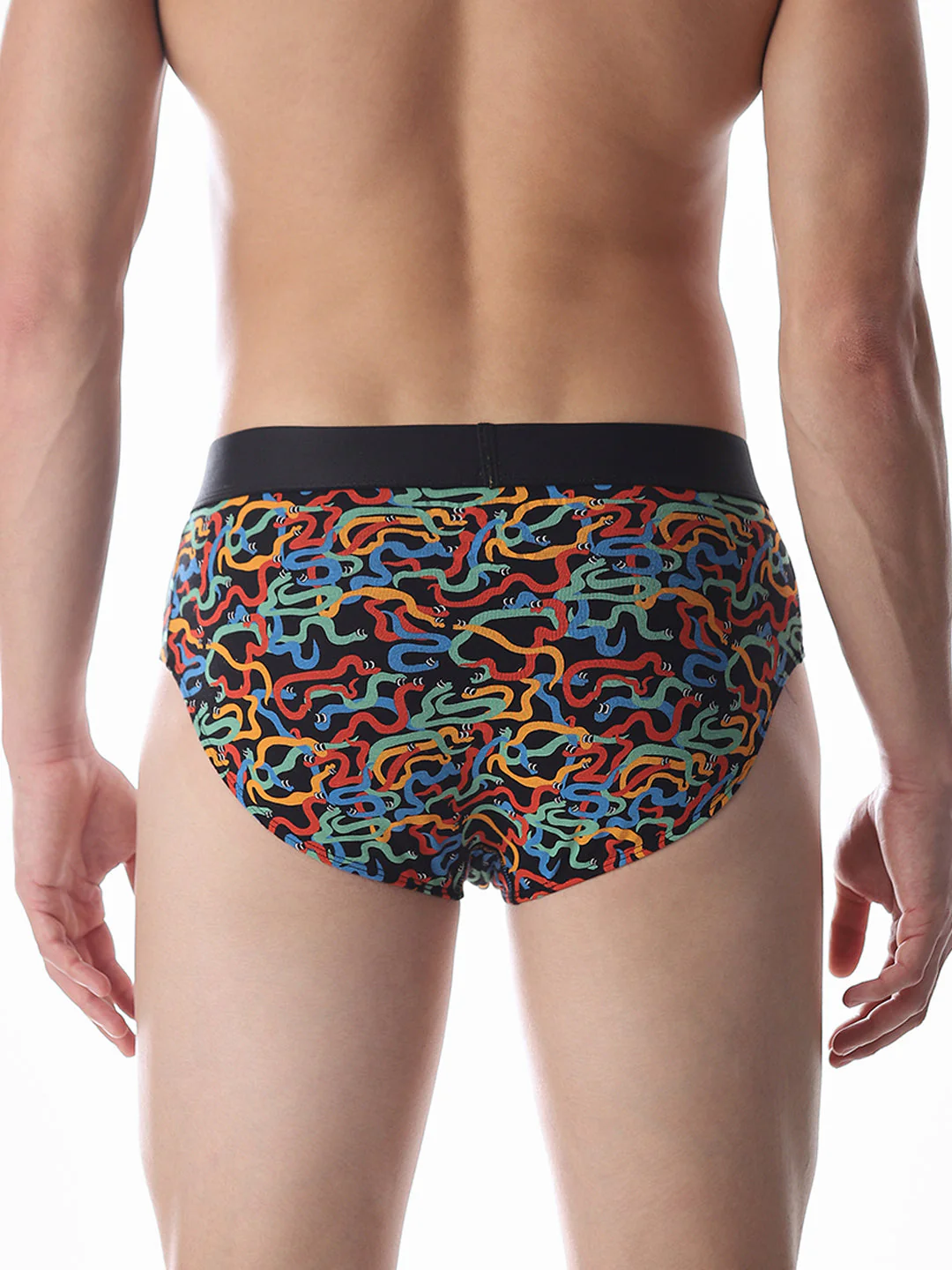 Black Snake Printed Briefs - Image 3
