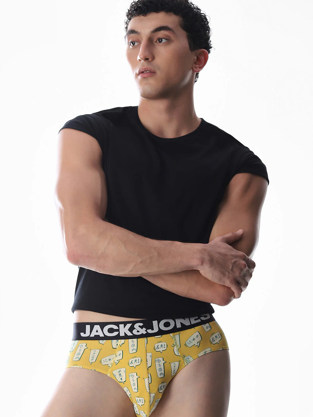 Yellow Printed Briefs - Image 5