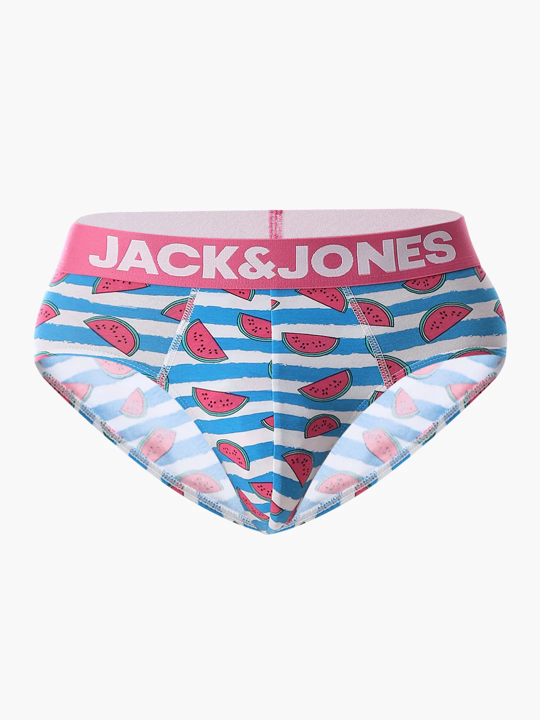Blue Watermelon Striped Print Briefs - Image 6