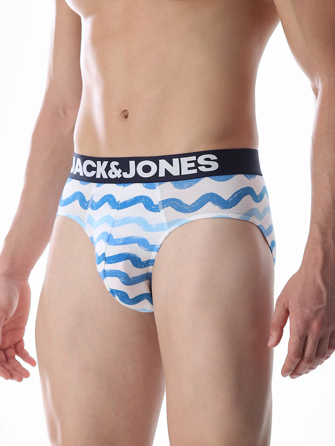 Blue Wave Stripes Printed Briefs - Image 2