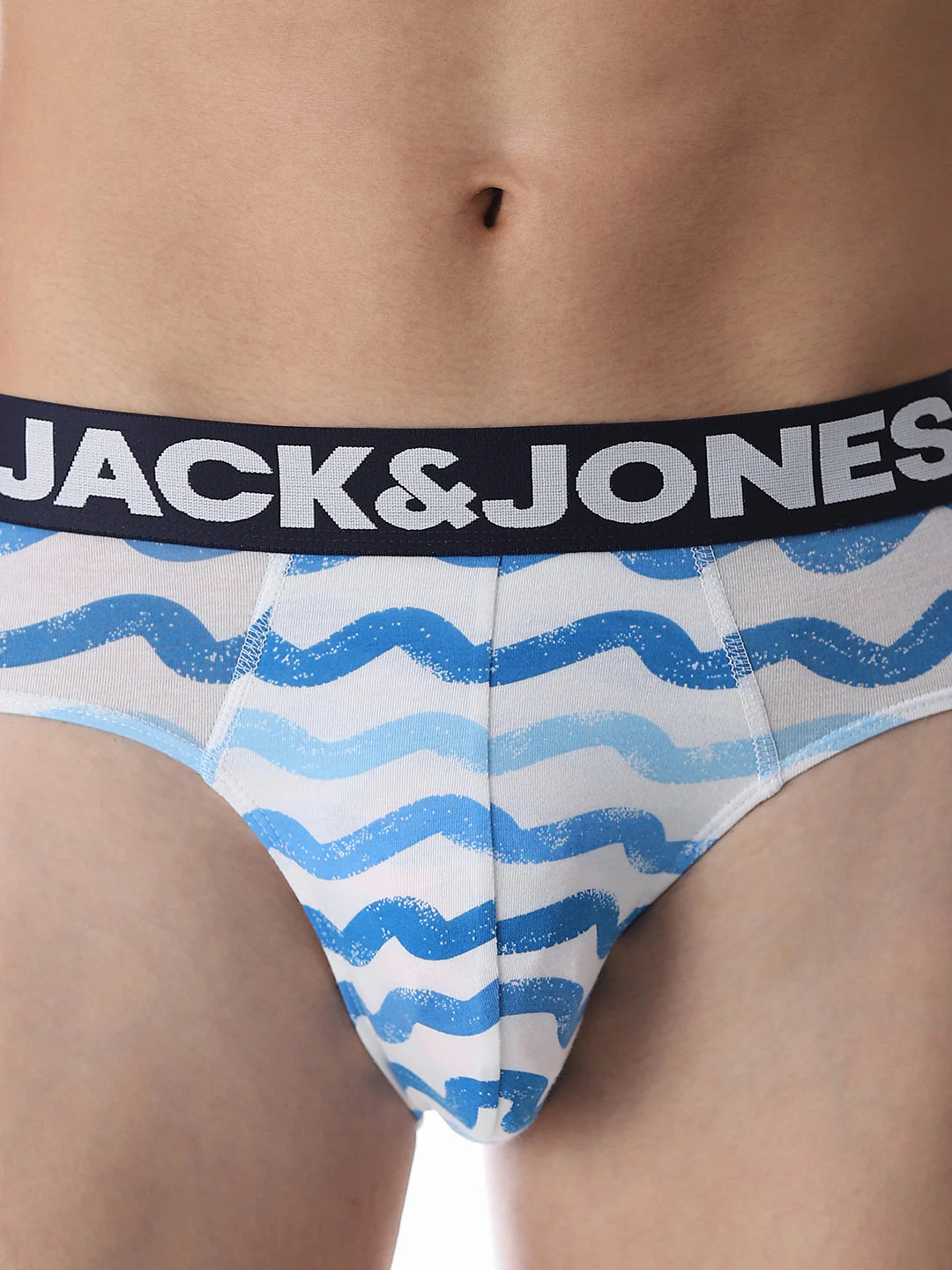 Blue Wave Stripes Printed Briefs - Image 4
