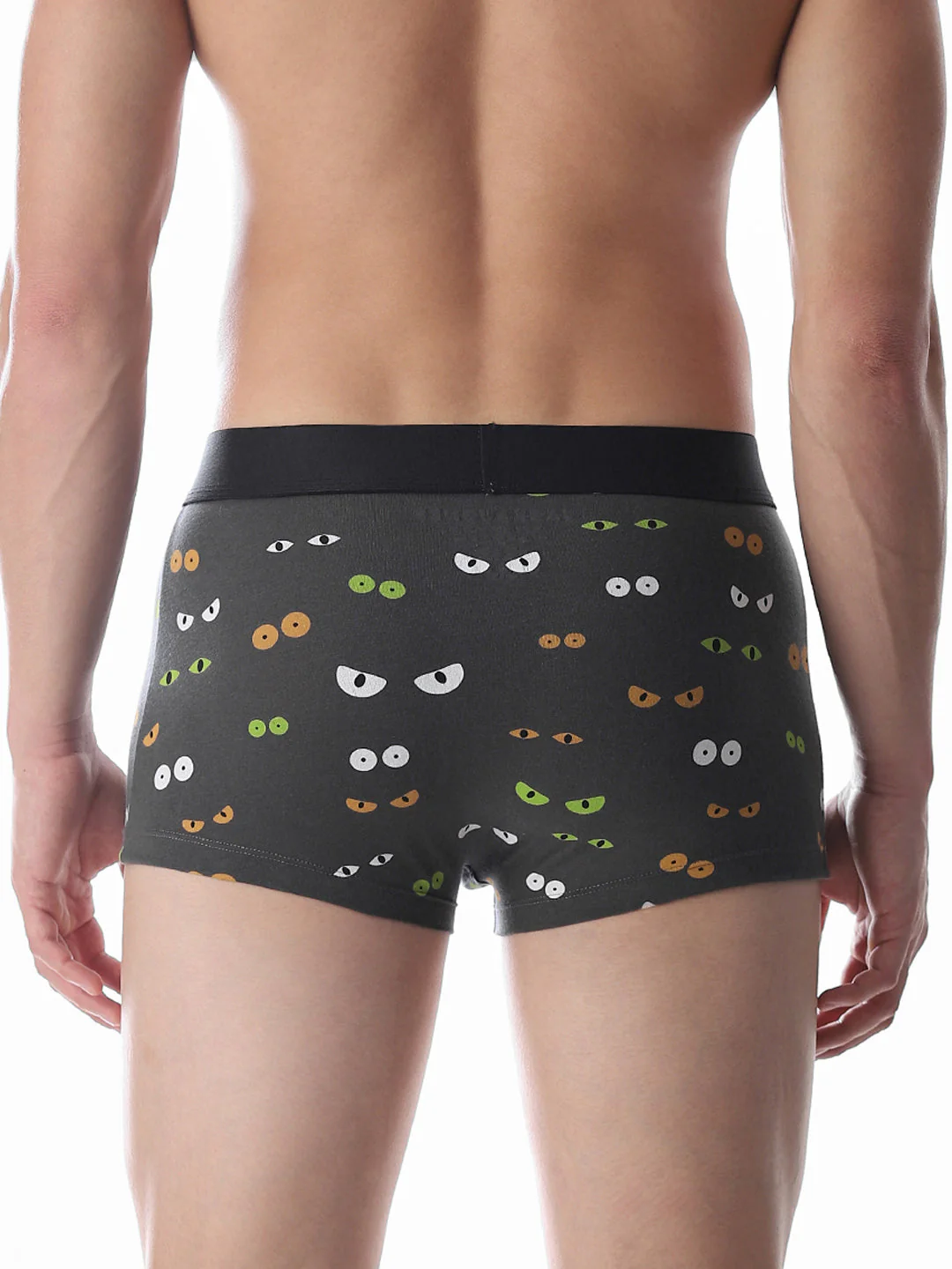 Dark Grey Printed Trunks - Image 3