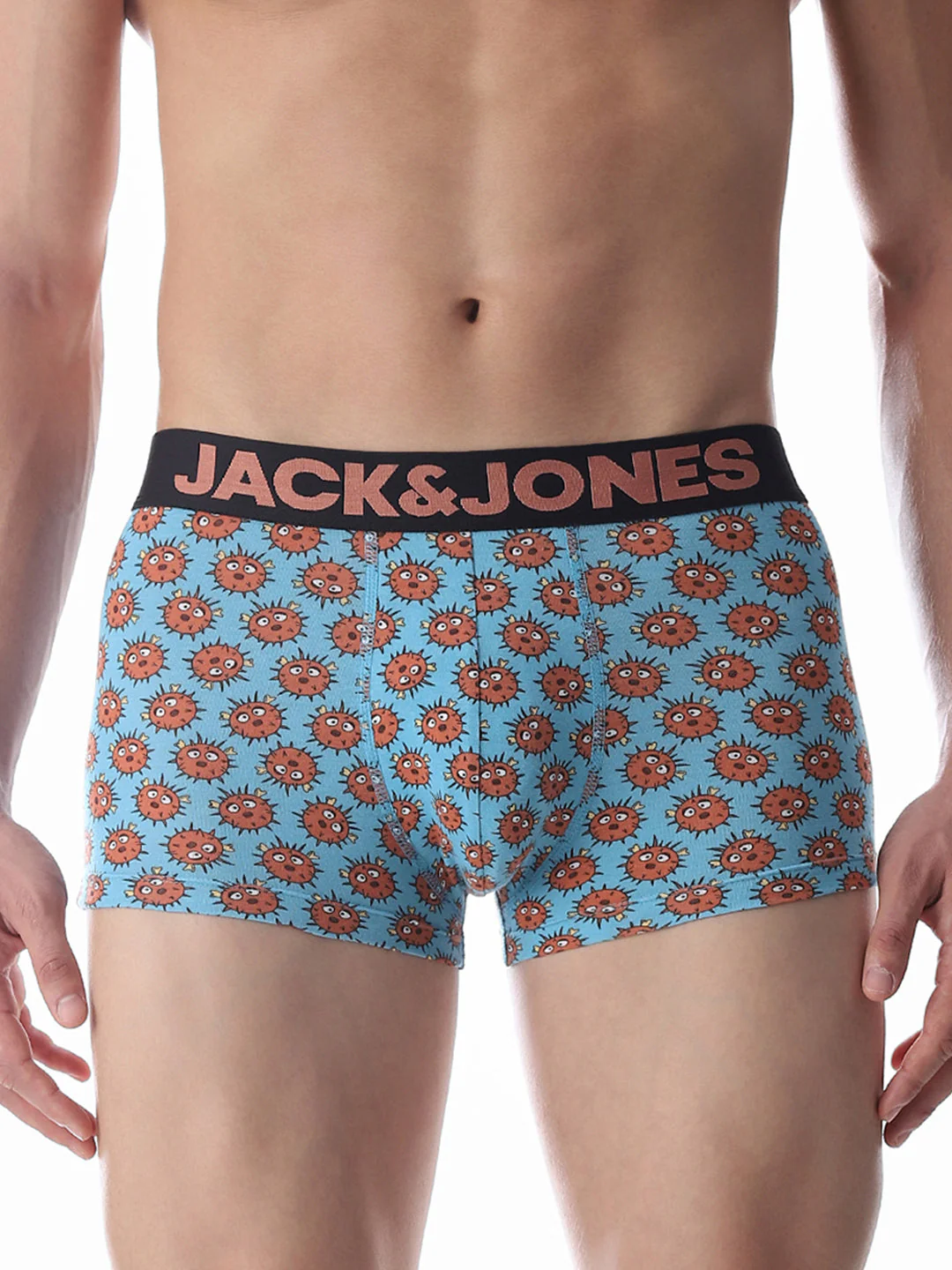 Blue Printed Trunks
