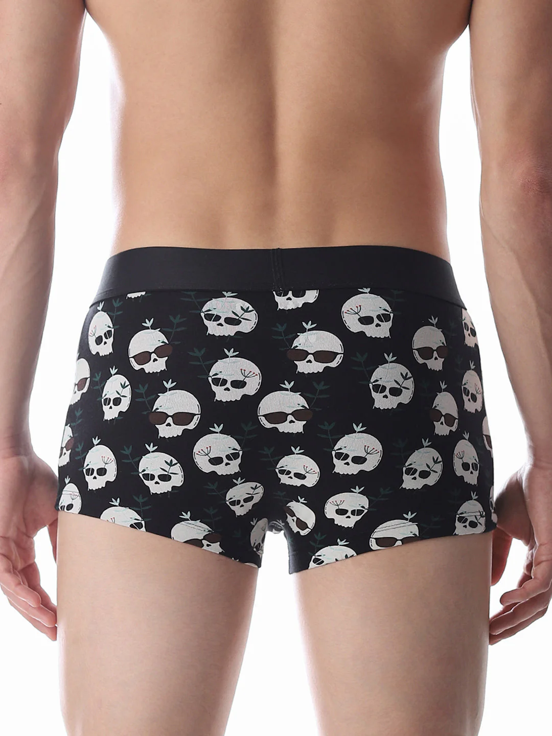 Black Skull Print Trunks - Image 3