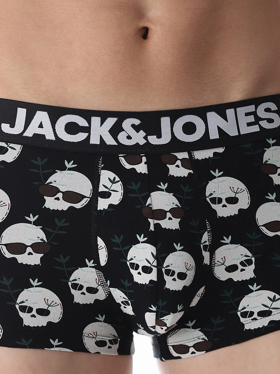 Black Skull Print Trunks - Image 4