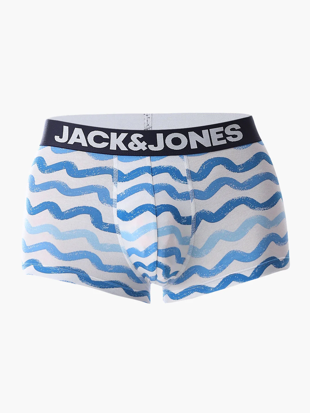 Blue Wave Stripes Printed Trunks - Image 6