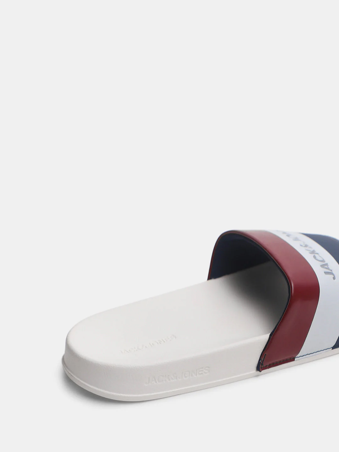 White Striped Pool Sliders - Image 8