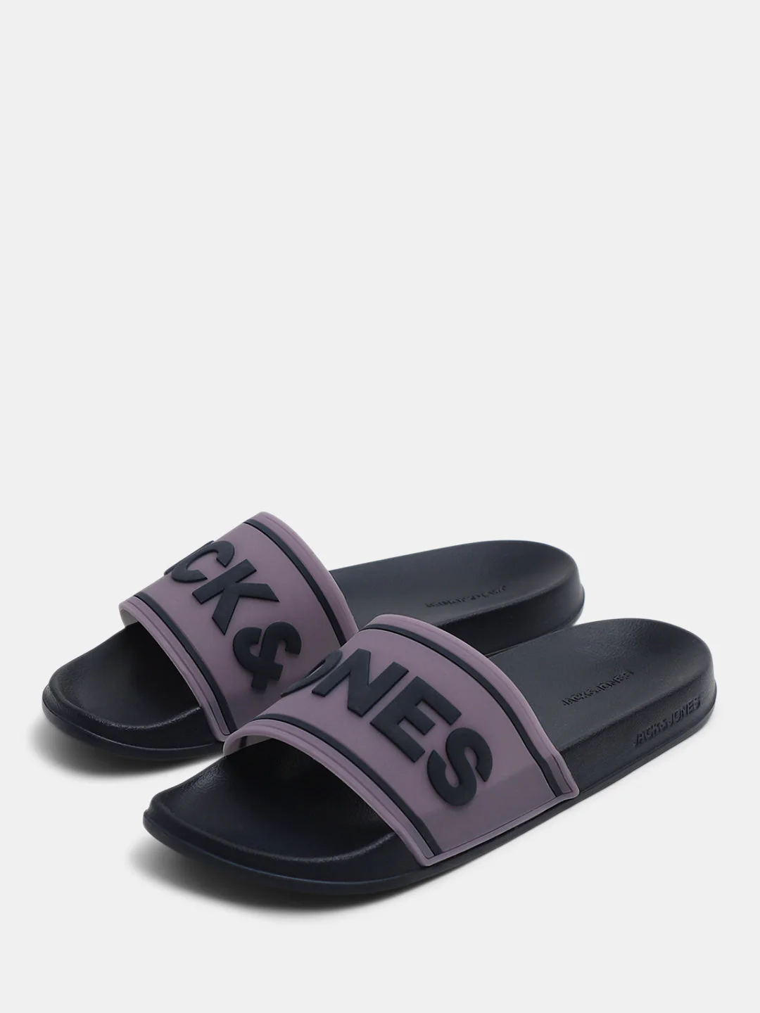 Navy Blue Logo Print Pool Sliders - Image 6