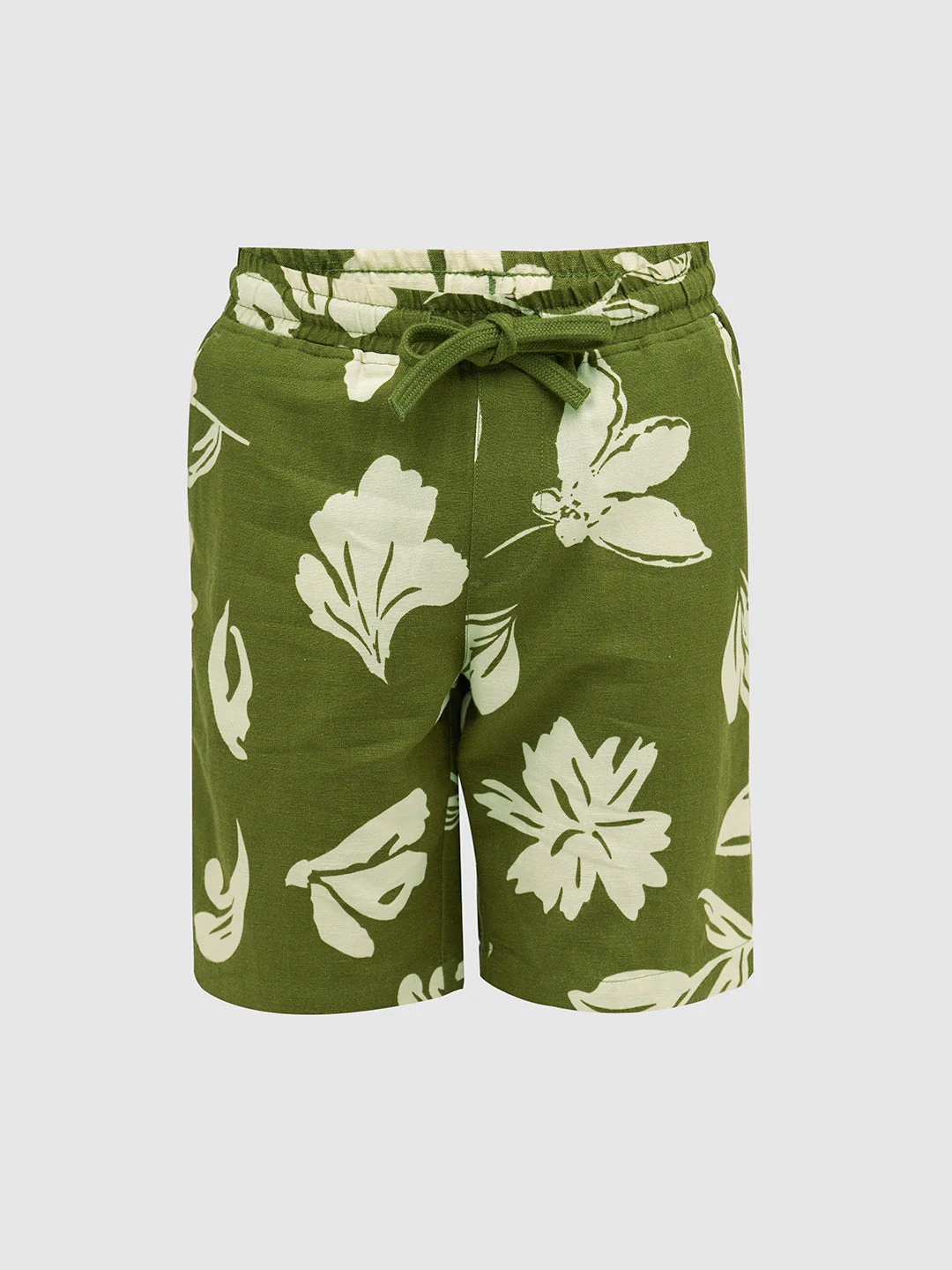 Boys Green Printed Shorts - Image 7