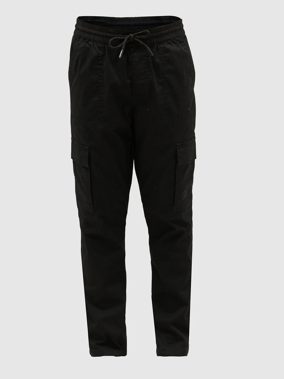 Boys Black Patch Pocket Cargo Pants - Image 6