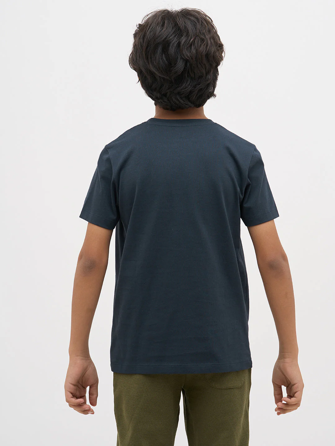 Navy Blue Logo Text T-Shirt - Image 9