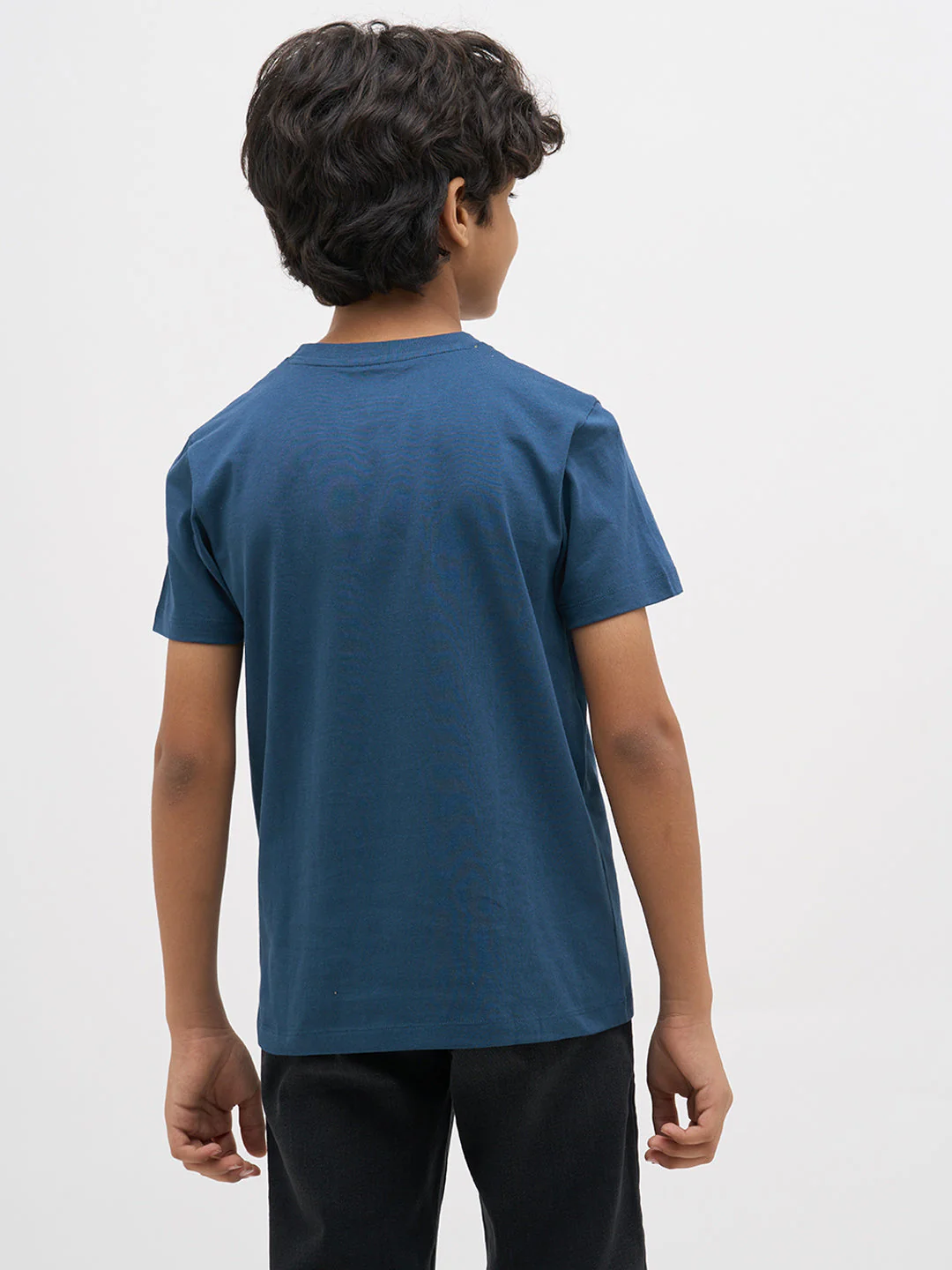 Dark Blue Logo Text T-Shirt - Image 4
