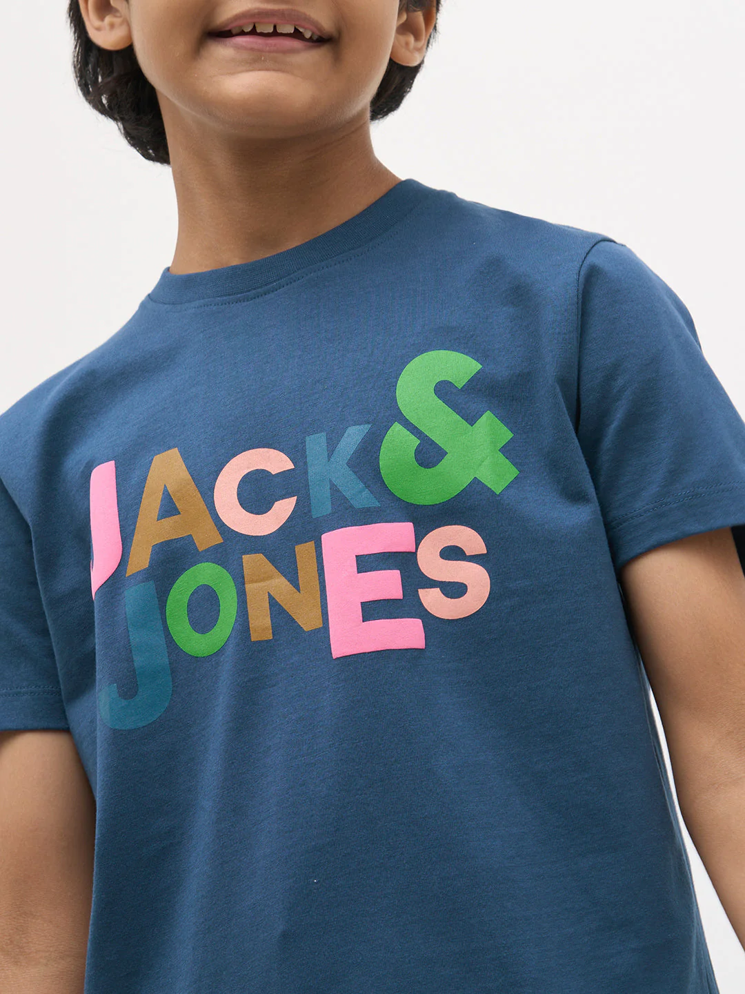 Dark Blue Logo Text T-Shirt - Image 6