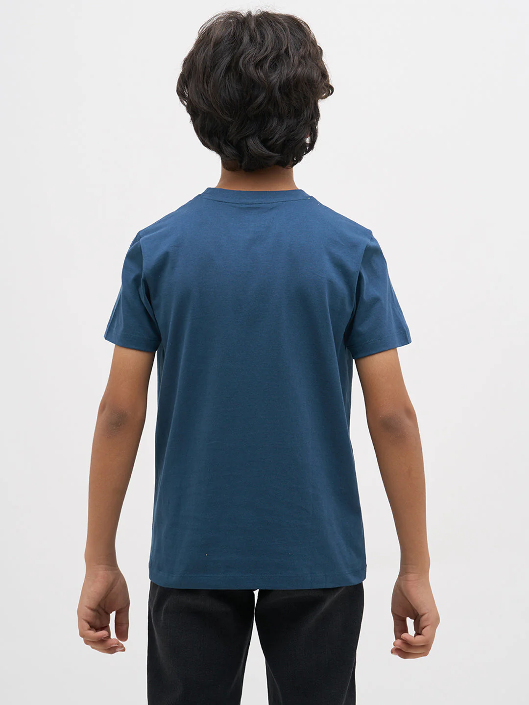 Dark Blue Logo Text T-Shirt - Image 9