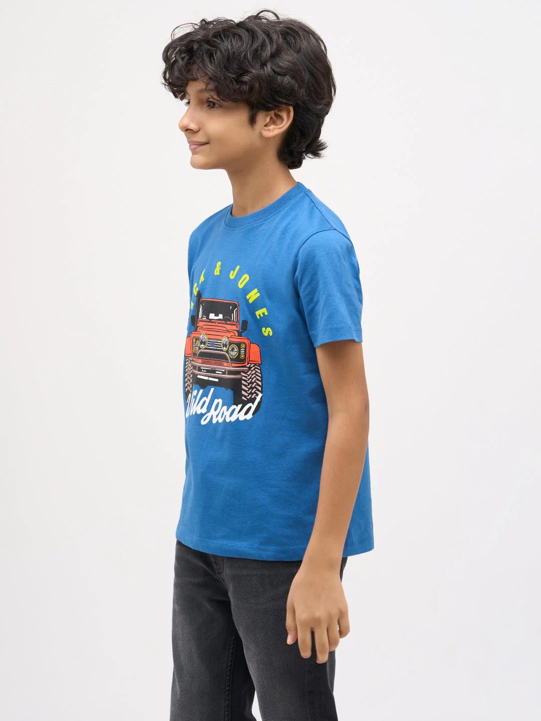 Blue Printed Cotton T-Shirt - Image 3