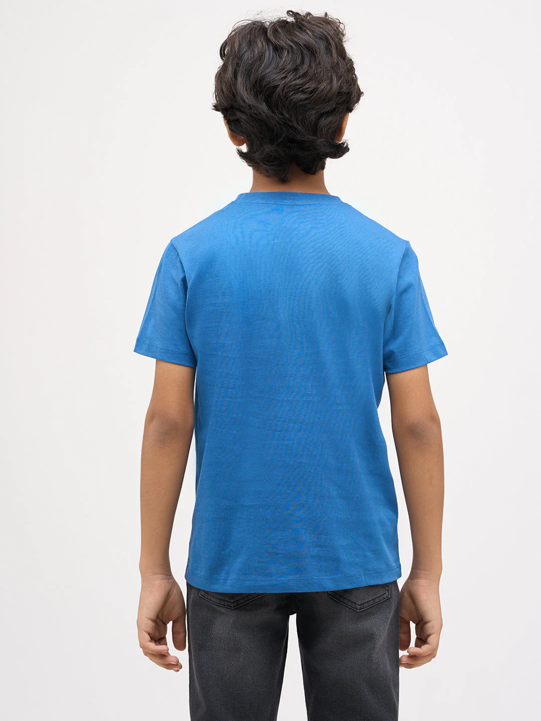 Blue Printed Cotton T-Shirt - Image 9