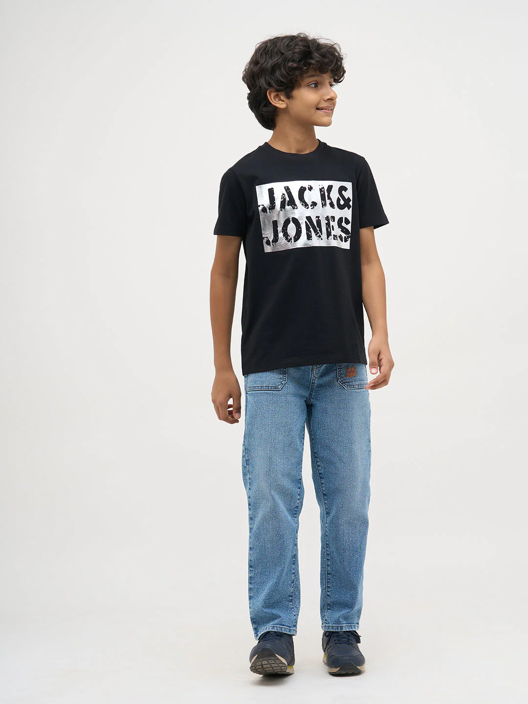Black Logo Print Cotton T-Shirt - Image 5