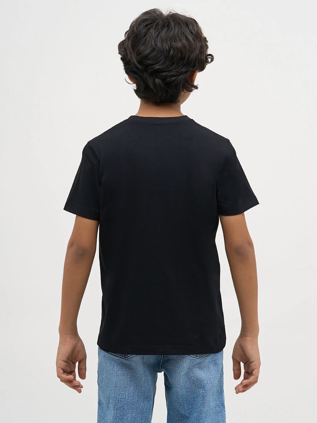 Black Logo Print Cotton T-Shirt - Image 9
