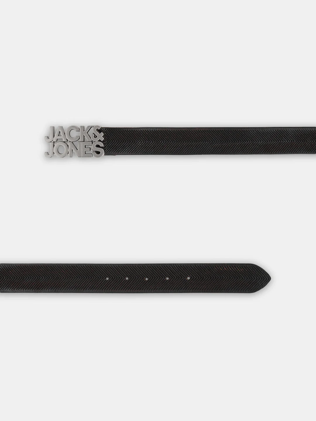 Black Leather Chunky Logo Belt - Image 3