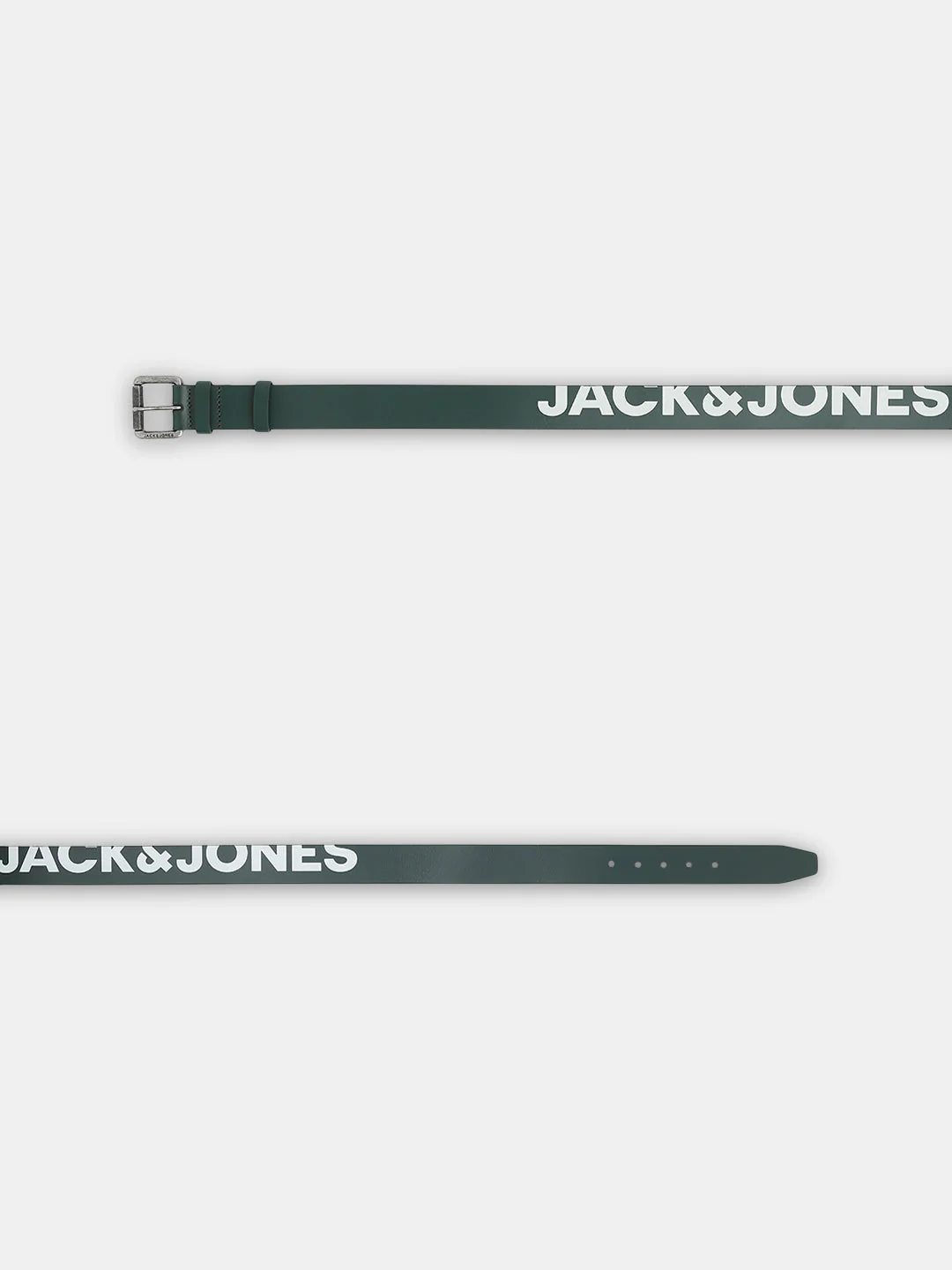 Green Printed Logo Leather Belt - Image 3