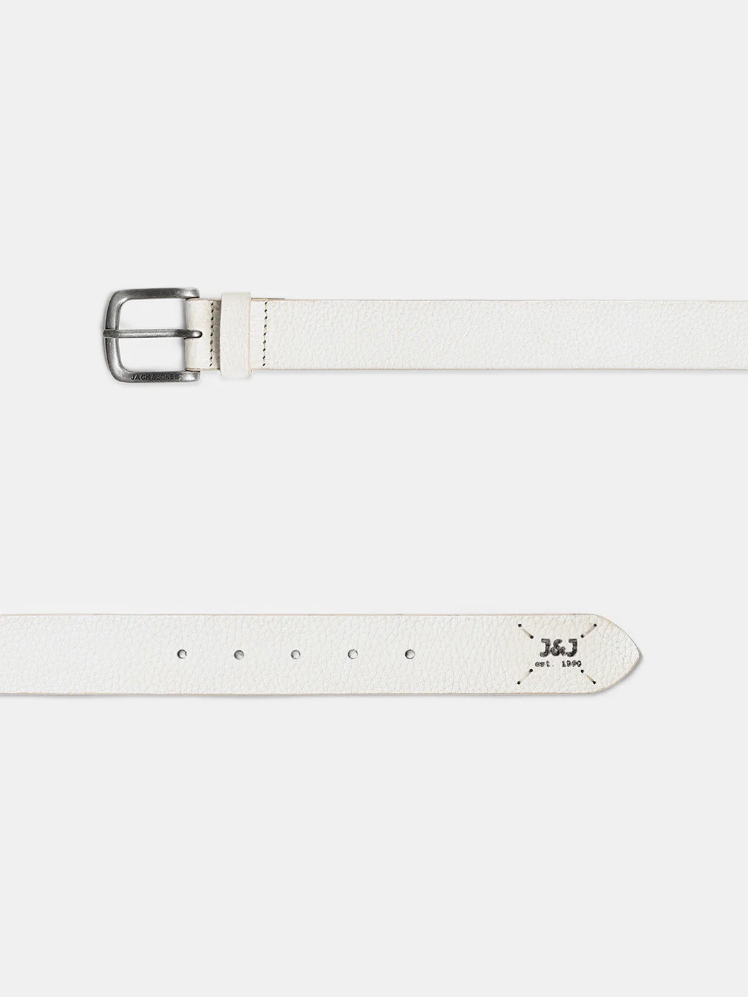 White Premium Leather Belt - Image 3
