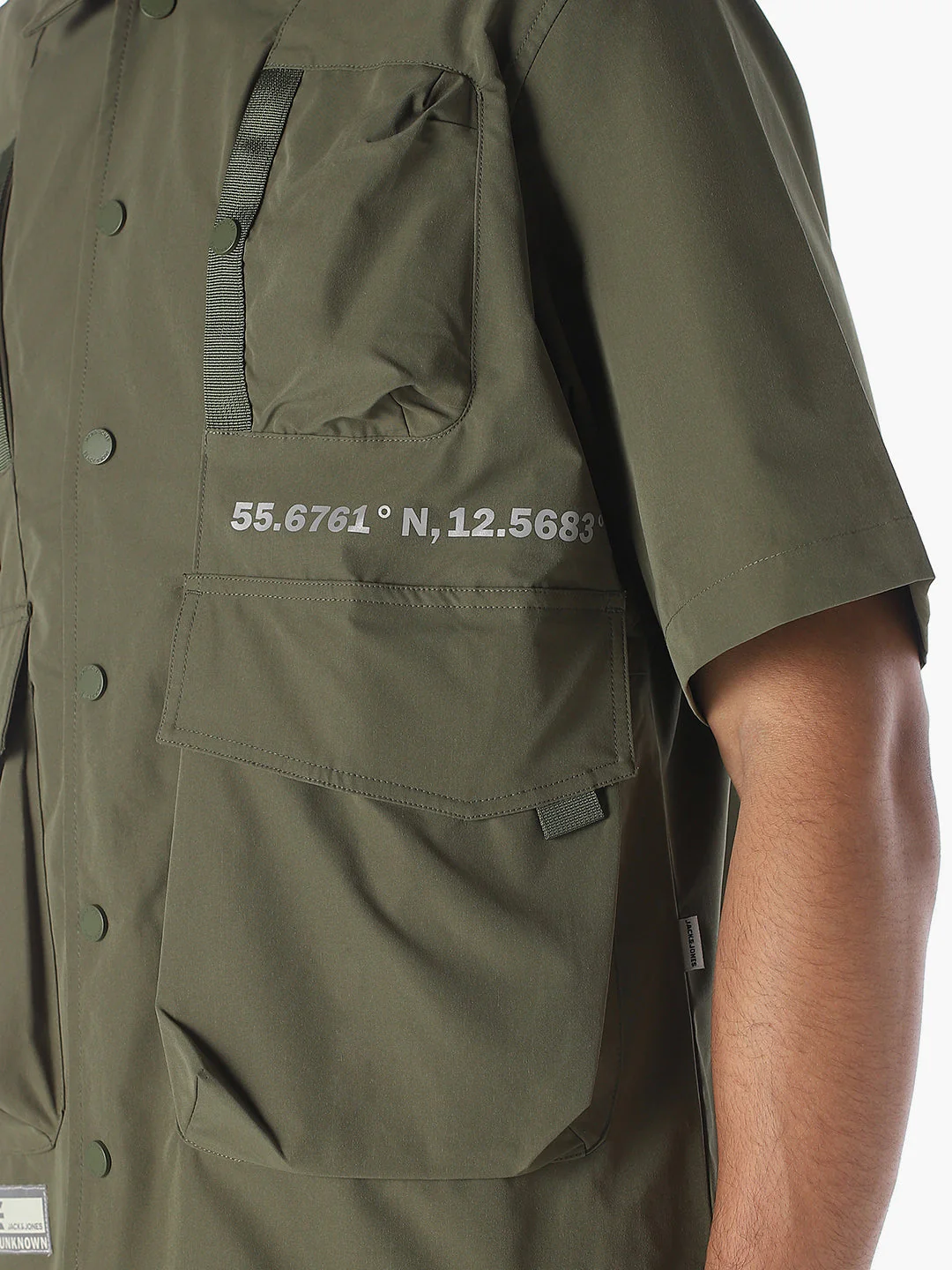 Olive Oversized Utility Shirt - Image 6