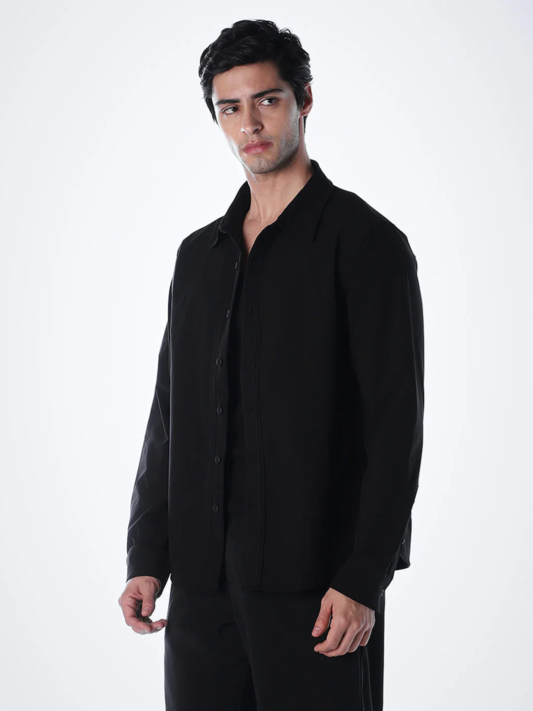 Regular Fit Black Shirt - Image 3