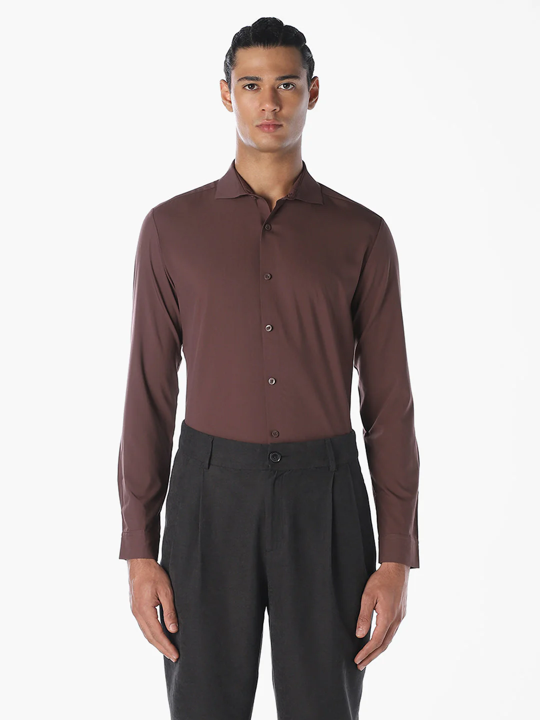 Slim Fit Full Sleeves Shirt - Image 2