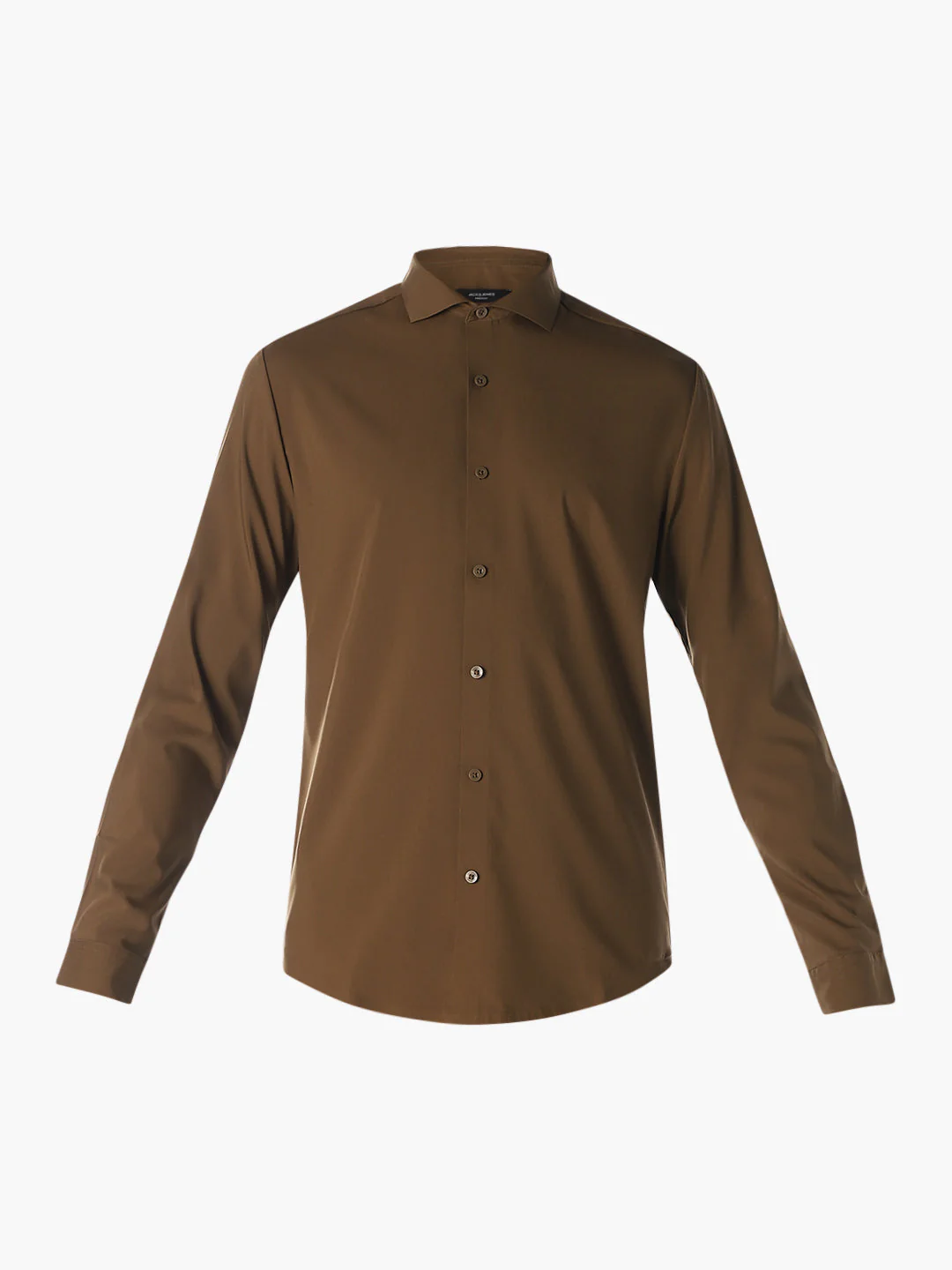 Dark Brown Slim Fit Full Sleeves Shirt - Image 7