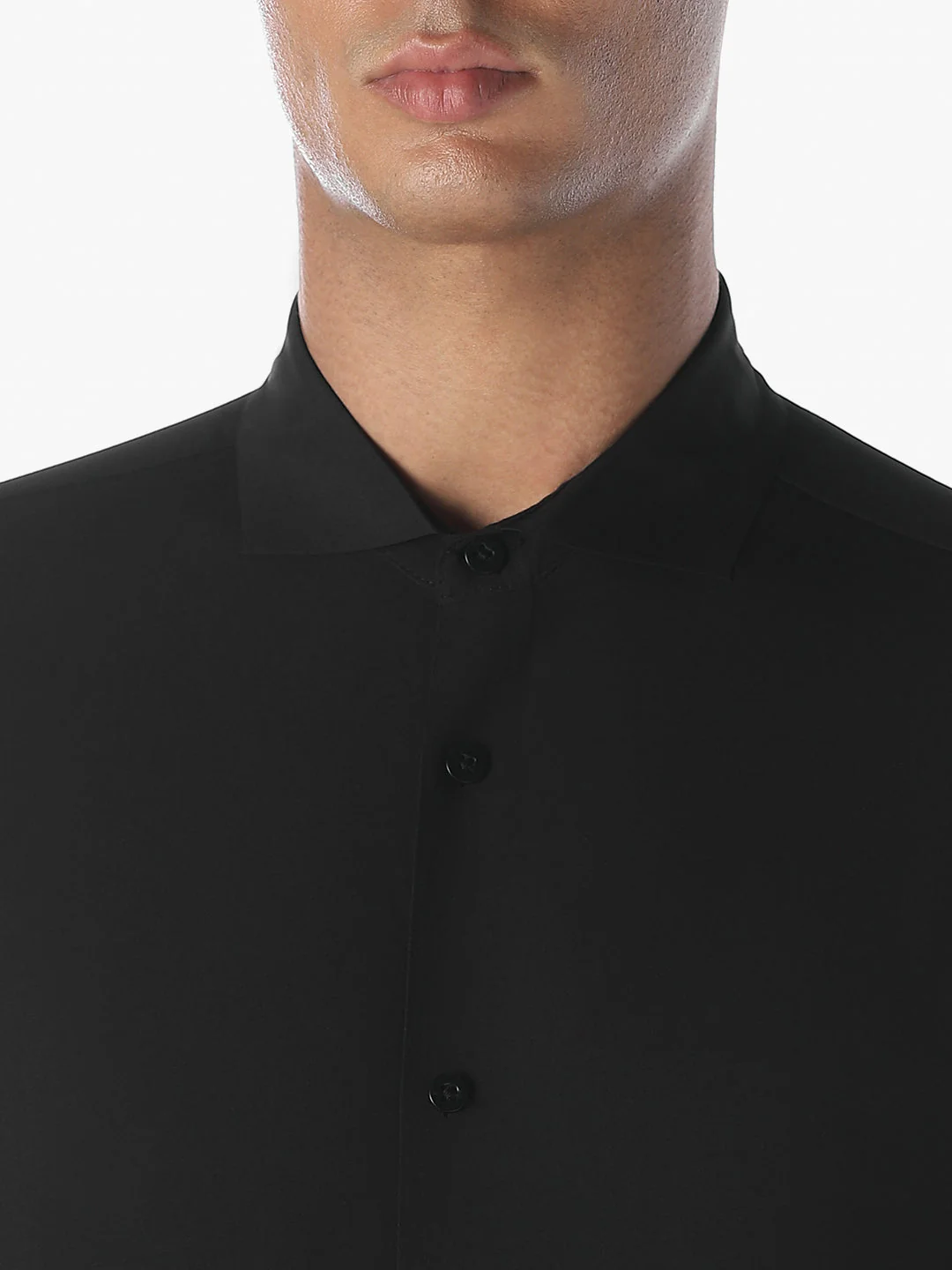 Black Slim Fit Full Sleeves Shirt - Image 5
