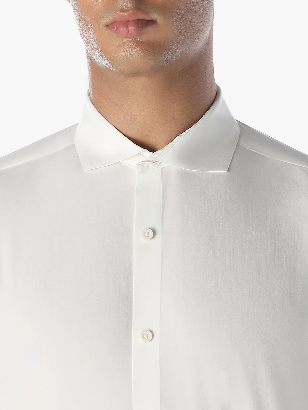 White Slim Fit Full Sleeves Shirt - Image 5