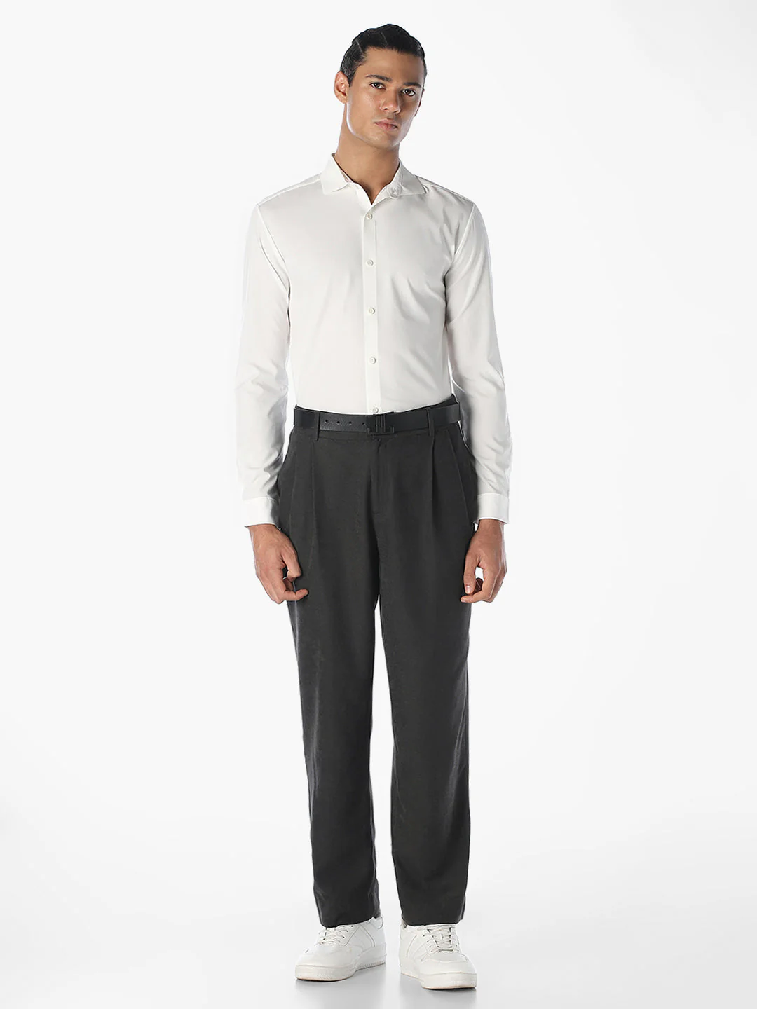White Slim Fit Full Sleeves Shirt - Image 6