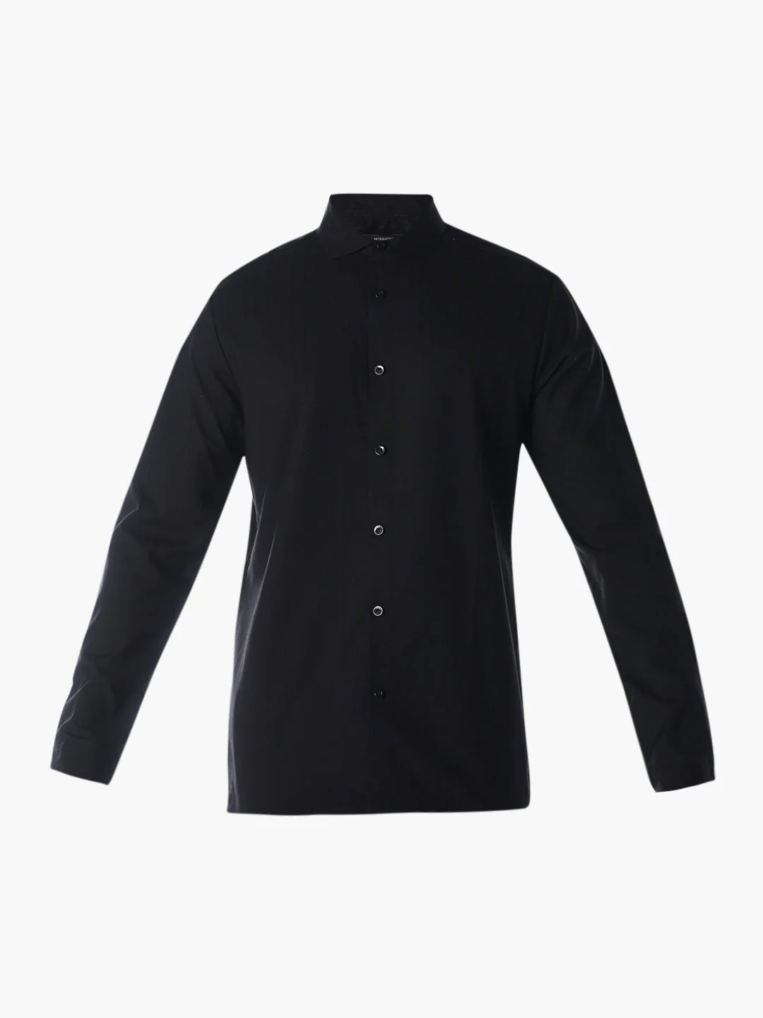 Slim Fit Full Sleeves Shirt - Black - Image 7