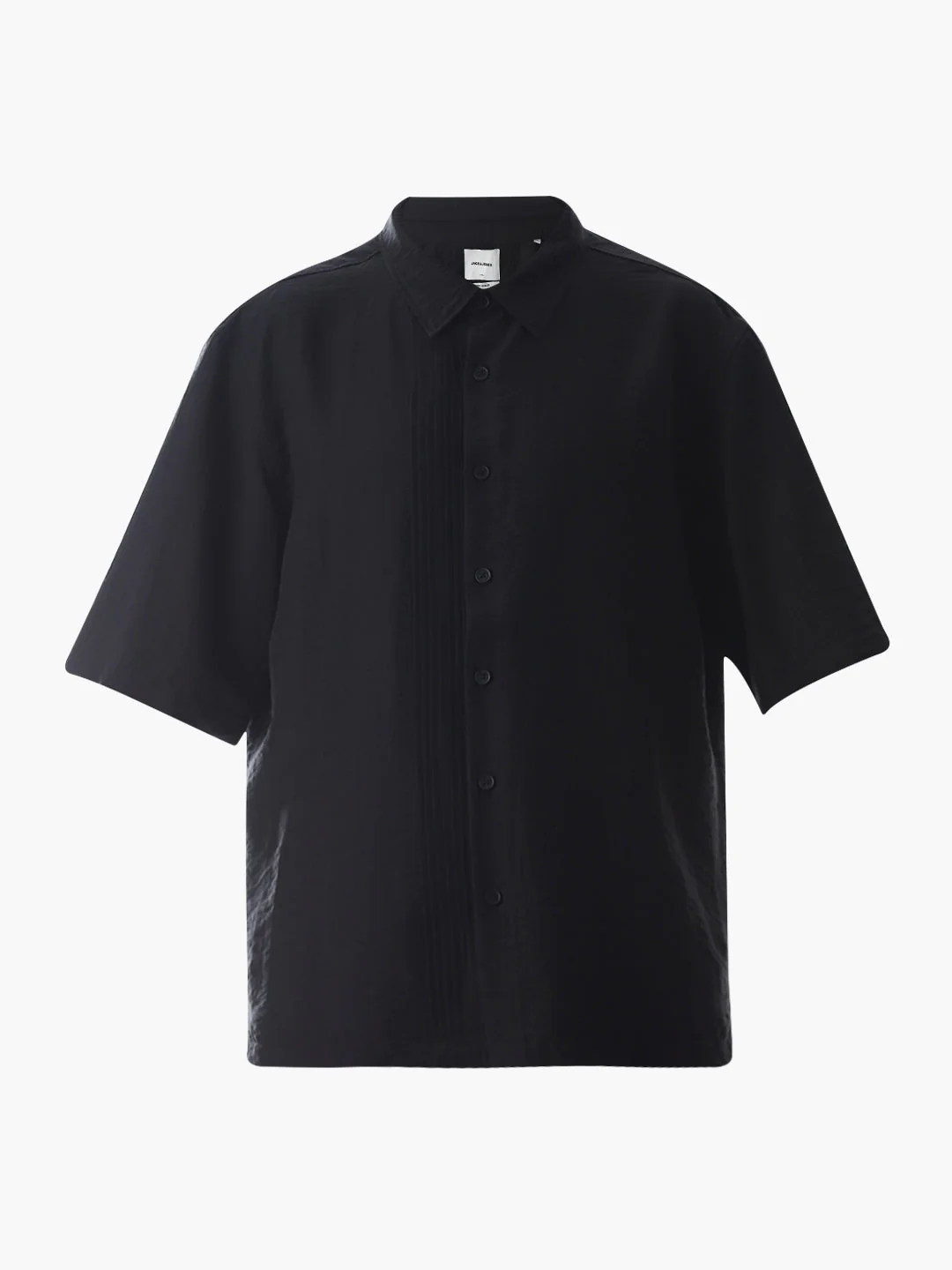 Black Typographic Print Oversized Shirt - Image 7