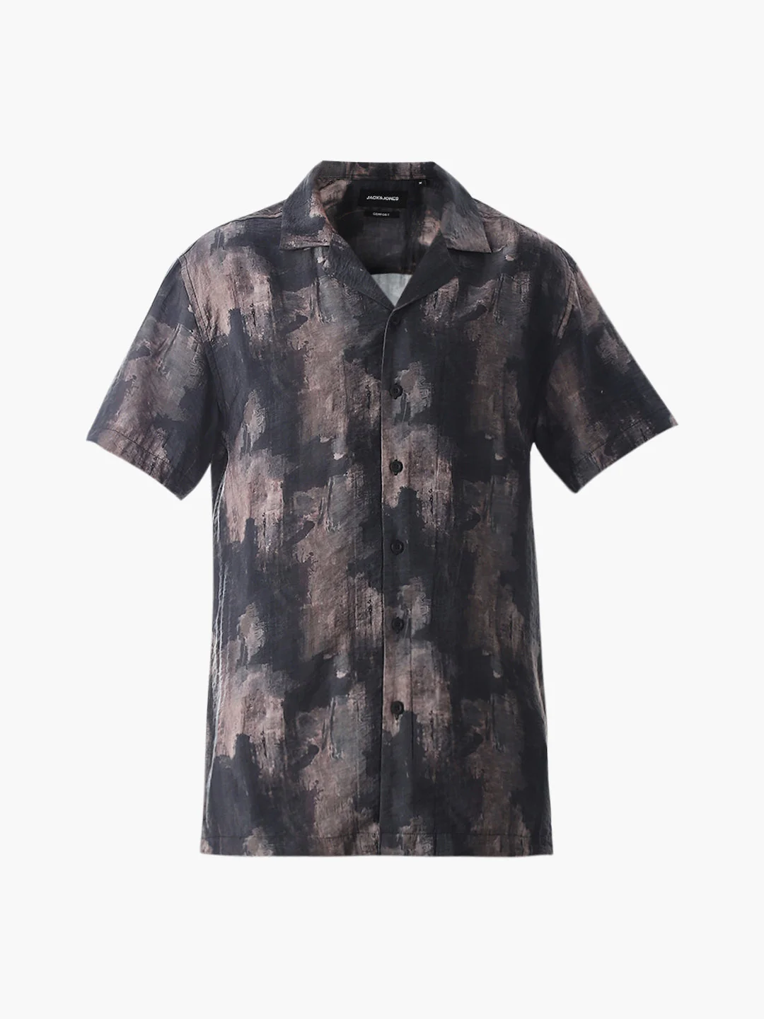 Brown Abstract Print Comfort Fit Shirt - Image 7