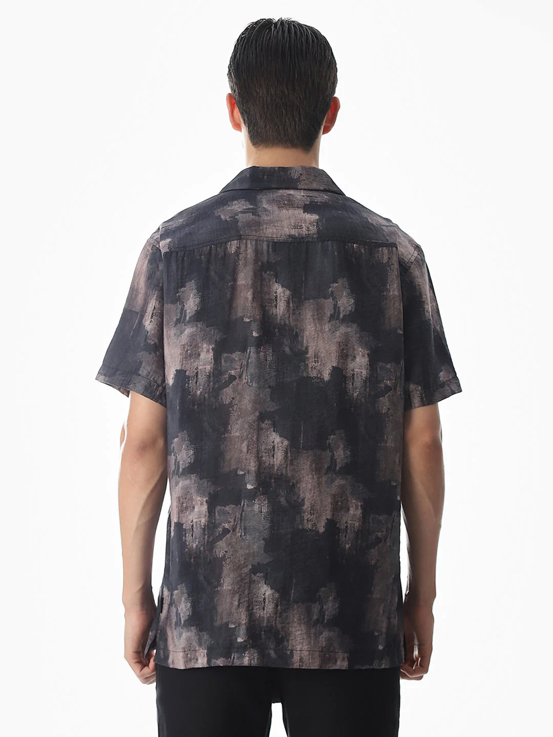 Brown Abstract Print Comfort Fit Shirt - Image 9