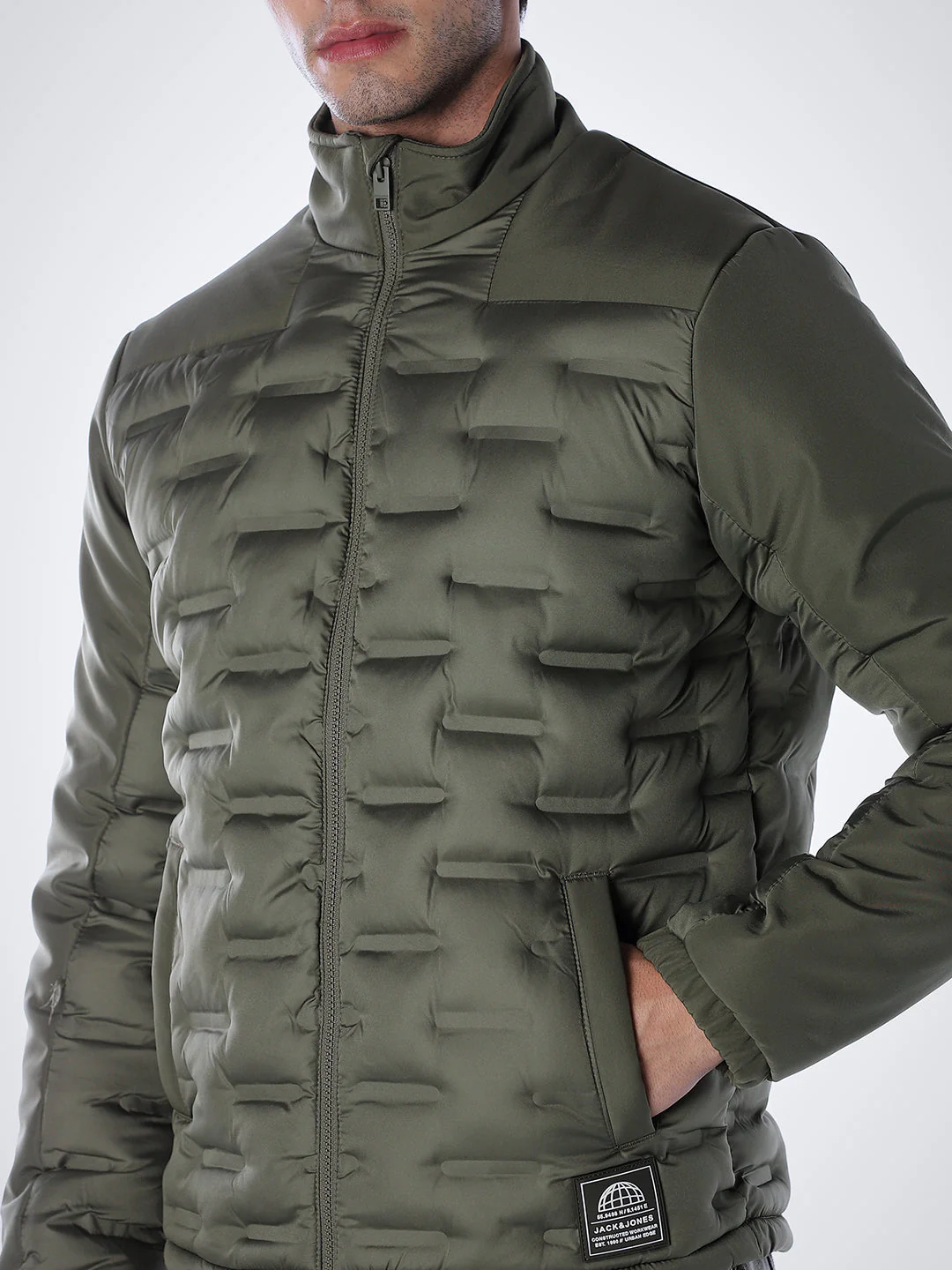 Quilted High Neck Winter Jacket - Image 5