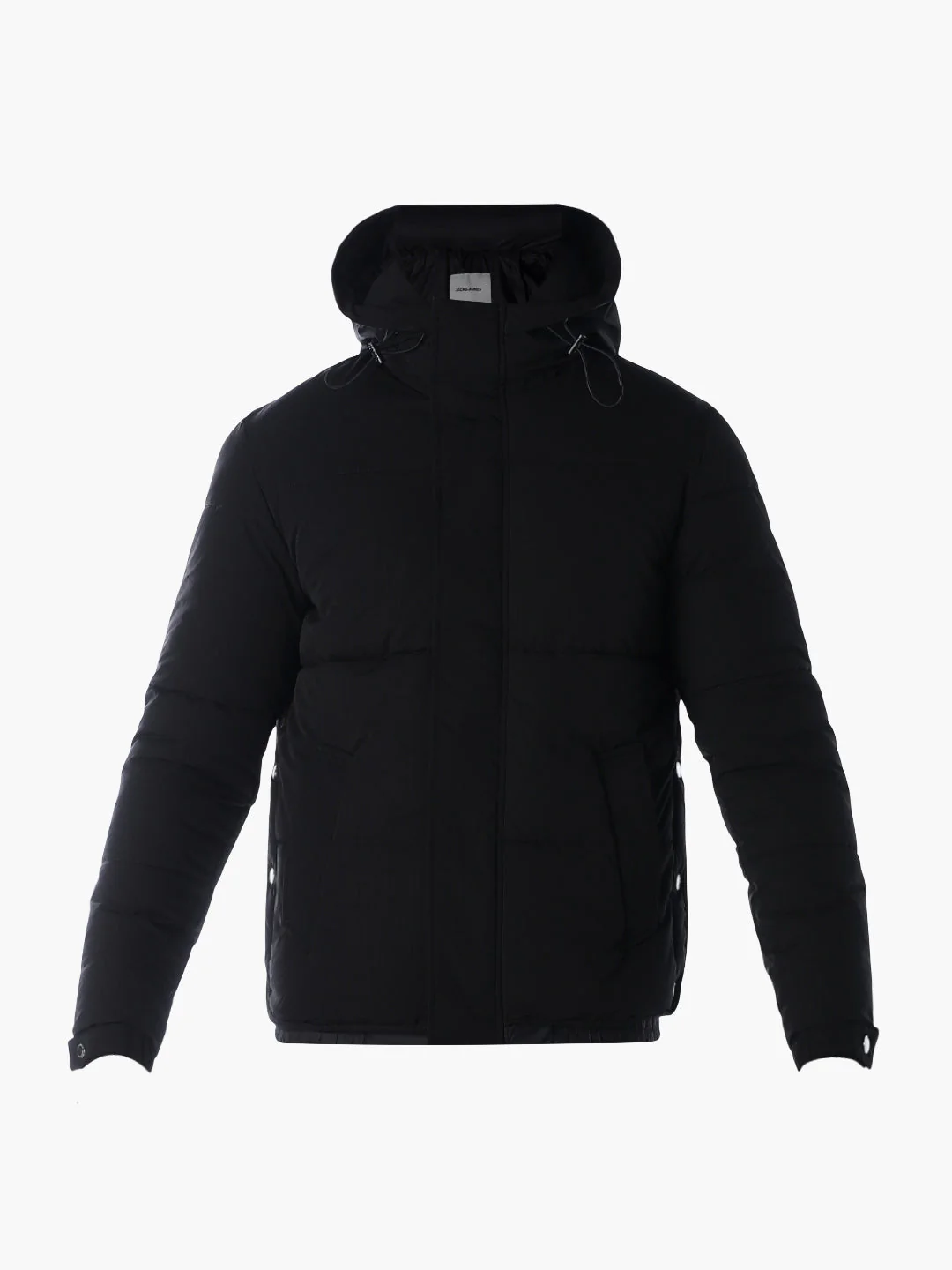Black High Rise Hooded Puffer Jacket - Image 7